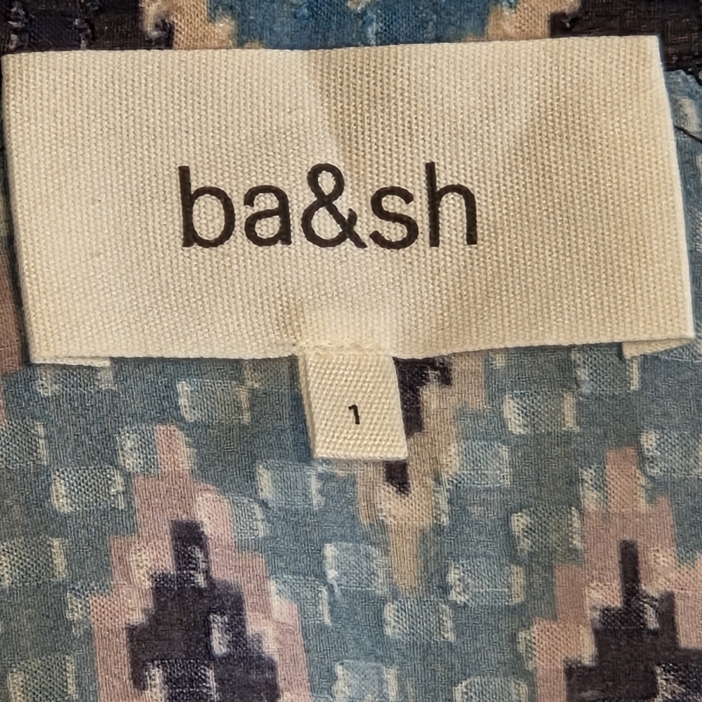 ba&sh Mad Graphic Printed Boho Blouse ASO Ginny & Georgia Sz 4 - Picture 8 of 15
